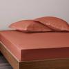 4-piece Percale Cotton Sheet Set "Julian" for Bed 140 X 190 Cm Pure Cotton - Julian Terracotta -