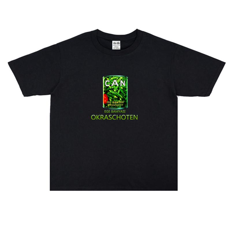2025 European and American Rock Can Can Band Combination Album Personality Design Printed T-shirt Short Sleeve Pure Cotton