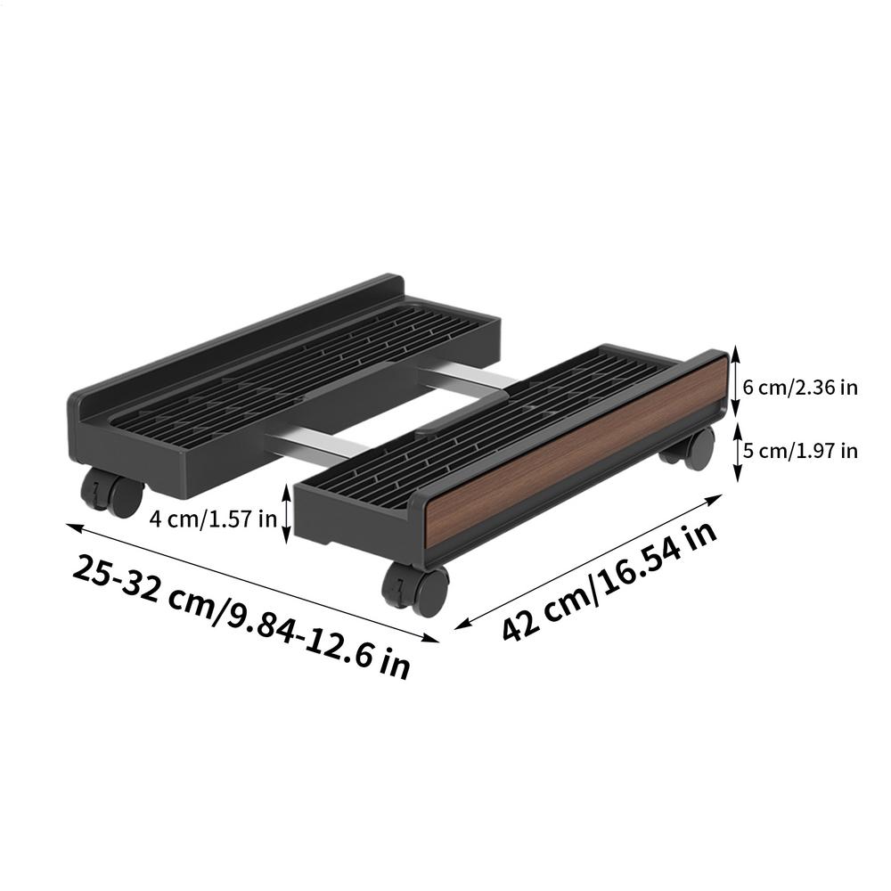 Подставка для системного блока компьютера на 4 колесиках, подъемная стойка для корпуса ПК, портативная напольная подставка для корпуса ПК, мобильная полка для хранения CPU