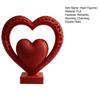 Double Heart Sculpture 3D Printed Red Heart Figurine Romantic Tabletop Ornaments for Anniversary Home Desk Shelf Decor Wedding Romantic Gifts
