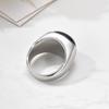 Vnox 15.5/17.5mm Chunky Oval Agate Stone Signet Rings for Men, Stainless Steel Fraternal Rings,Polished Comfort Wear Finger Band