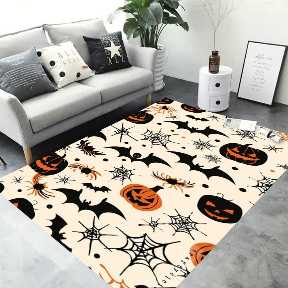Terrifying Halloween Pumpkin Lantern Carpet Small Rugs for Bedroom Washroom Floor Mat Bedroom Decoration Outdoor Rug