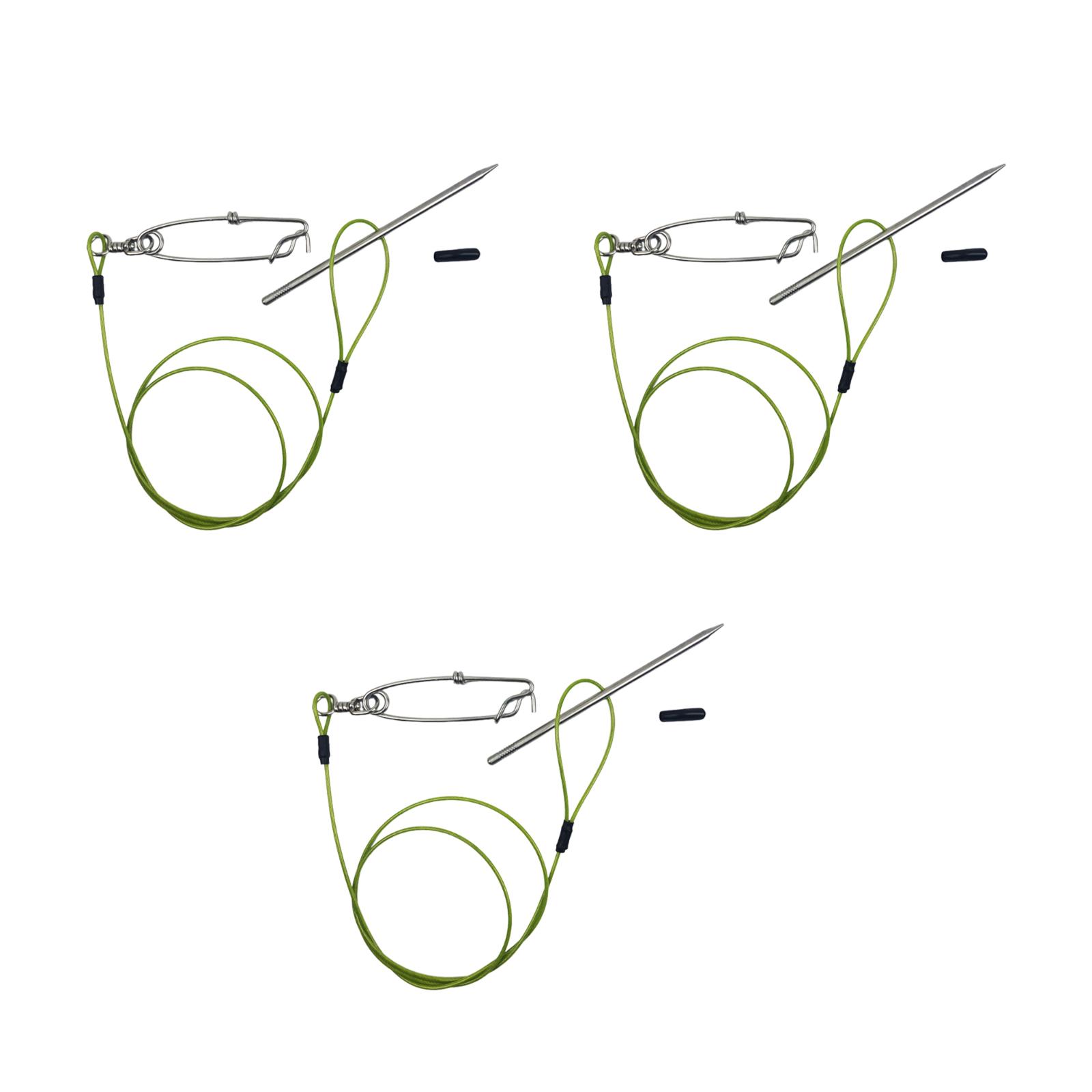 Fish Stringer Fishing Stringer Heavy Duty Easy to Use Fishing Tool Coated Stainless Steel Cable for Yellowtail Snapper Halibut 100cm