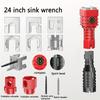 24-In-1 Faucet Repair Kit for Kitchen and Bathroom - Durable Carbon Steel, Red/Black