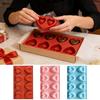 Silicone Mold 8 Hole Heart Silicone Candle Mold Valentine's Day Candles Making Kit DIY Love Cake Chocolate Baking Tools