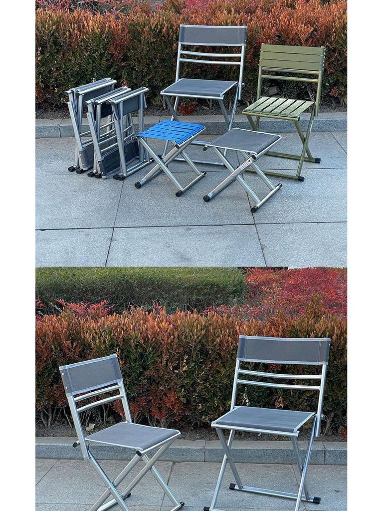 Portable Folding Stool with Backrest: Sturdy Outdoor Chair for Fishing, Camping, and Home Use