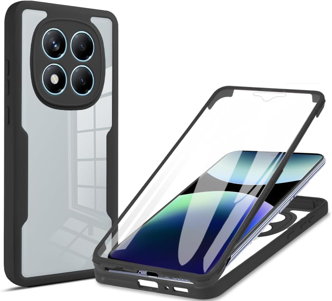 

360 Full Protection Case for Xiaomi Redmi Note 15 Pro Plus 5G/ Xiaomi Poco M8 Pro 5G Cover Built-in Screen Protector for Redmi Note 15 Pro Plus 5G/Xiaomi Poco M8 Pro чёрный