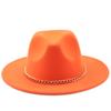 New thin chain accessories European and American autumn and winter solid color woolen top hat European and American fashion jazz hat
