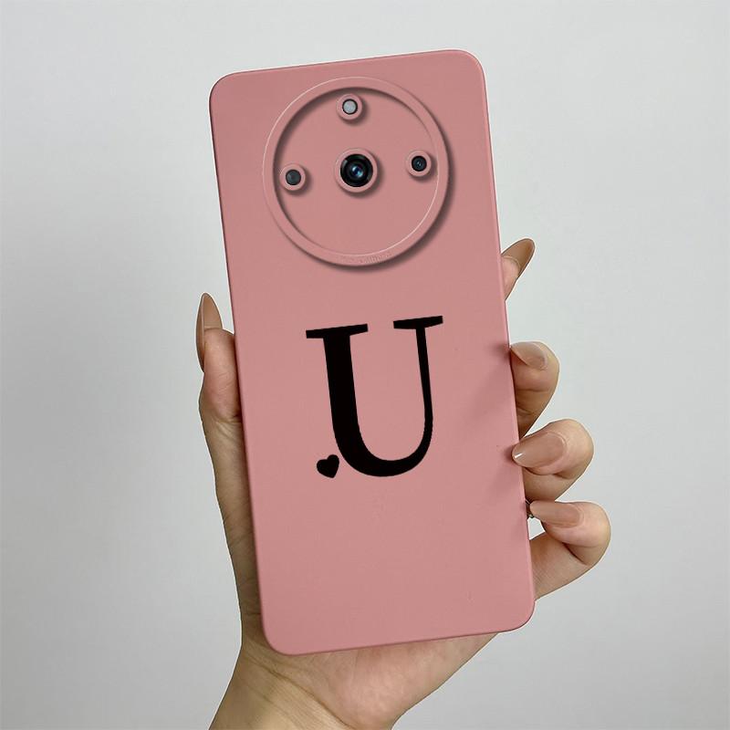 For Realme 11 Pro Case Realme 11 Pro + Plus Phone Case RMX3771 RMX3740 RMX3741 Cover Cute Initial Letters Skin Soft Matte Cover