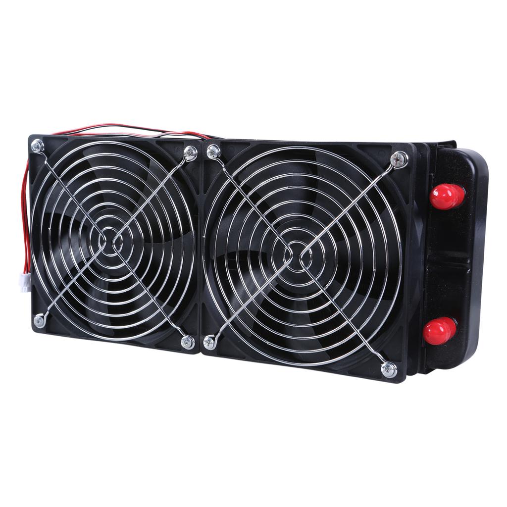 Aluminum Computer Radiator Water Cooling Cooler 2 Fans 240mm For CPU Heatsink