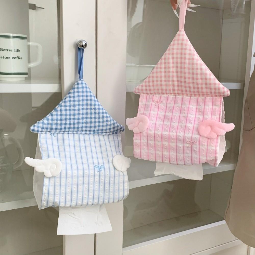 Space Saving Hanging Tissue Holder House Shape Decorative Tissue Bag Tissue Bag Living Room
