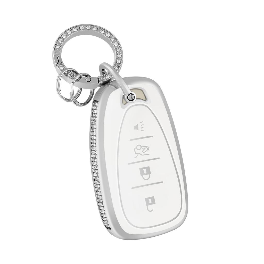 Key Fob Cover Case for 2017 2018 2019 2020 Chevy Camaro Malibu Equinox Cruze Blazer Trax Volt Bolt Keyless Entry Key Fob Shell