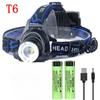 Super Powerful LED Headlamp High Power Long Range 500M Head Flashlight USB Rechargeable Headlight Torch Fishing Hunting Lantern