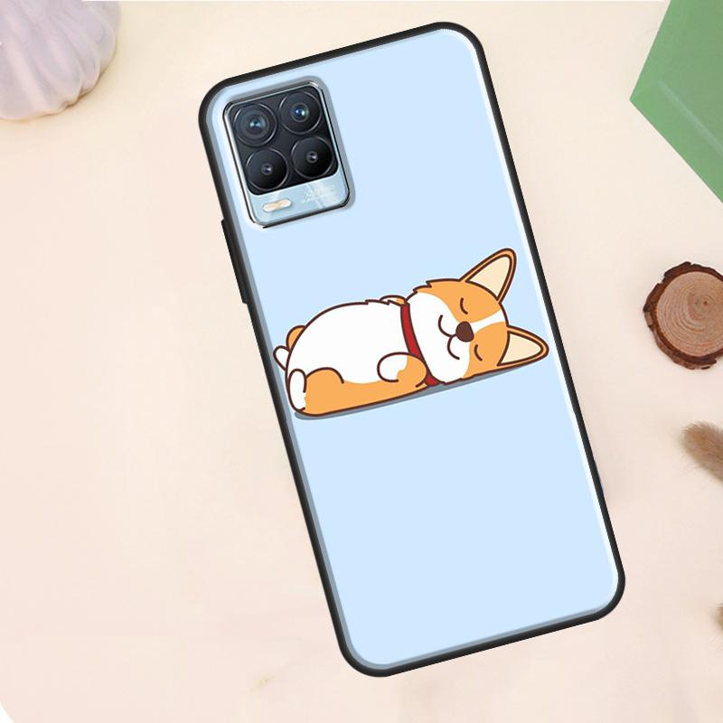 

Cute Corgi Dog Case For Realme C67 C71 C63 C61 C55 C51 C53 C35 C65 C75 11 12 13 14 Pro Plus GT6 GT7 15 Pro Realme C67 4G