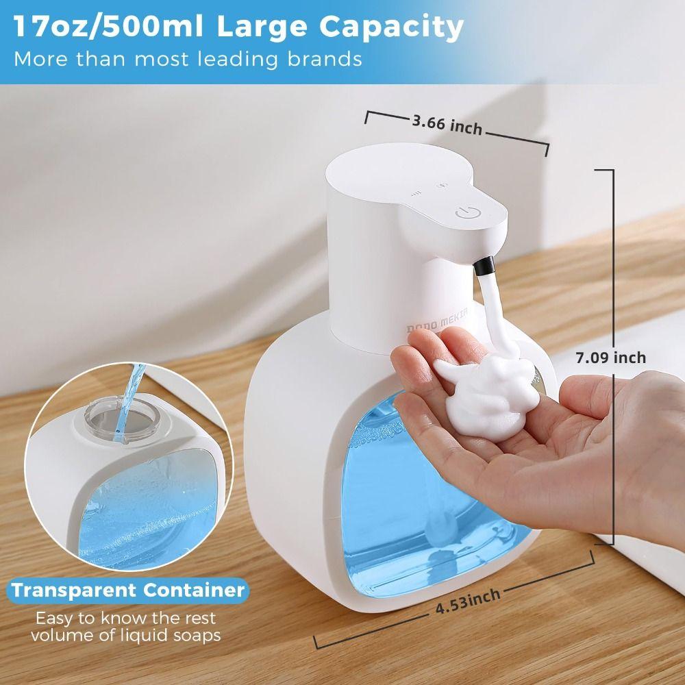 Automatic Foaming Soap Dispenser 500ml 4-Level Adjustable Smart Soap Dispenser Wall - Mounted Waterproof