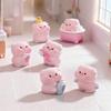 6Pcs/set Cartoon Shower Pig Miniatures Resin Animal Ornaments Moss Terrarium Micro Landscape Fairy Garden Decoration