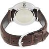 Casio MTP-VT01L-2B Men's Minimal Blue Dial Analog Watch Brown Leather Band Silver Quartz Movement