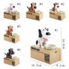 Large Capacity Automated Dog Steal Coin Piggy Bank Anti-fall Coins Storage Box  Living Room
