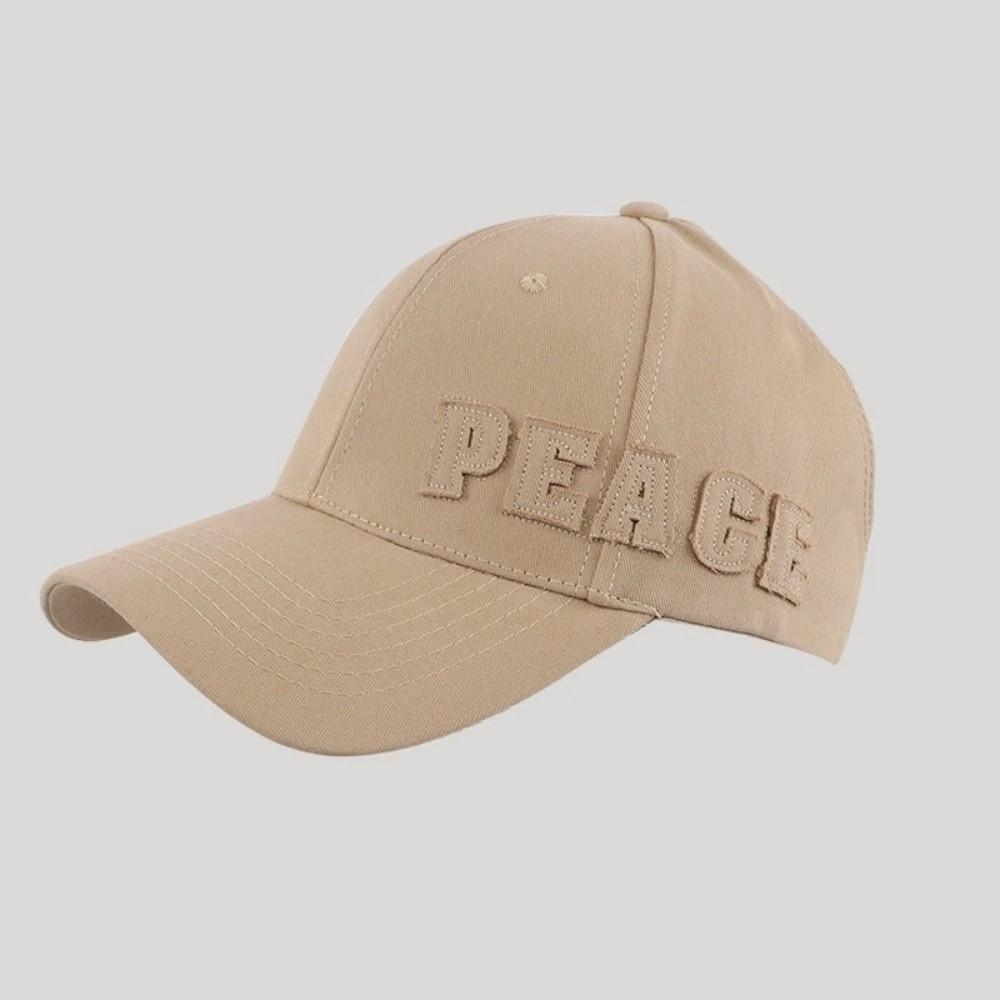 Adjustable Letter Embroidery Baseball Cap Curved Visor Soft Top Hat Trendy Snapback Hat Unisex хаки