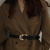 Versatile Womens Fashion Waist Belt In Black And Brown Complementing Outfit Any