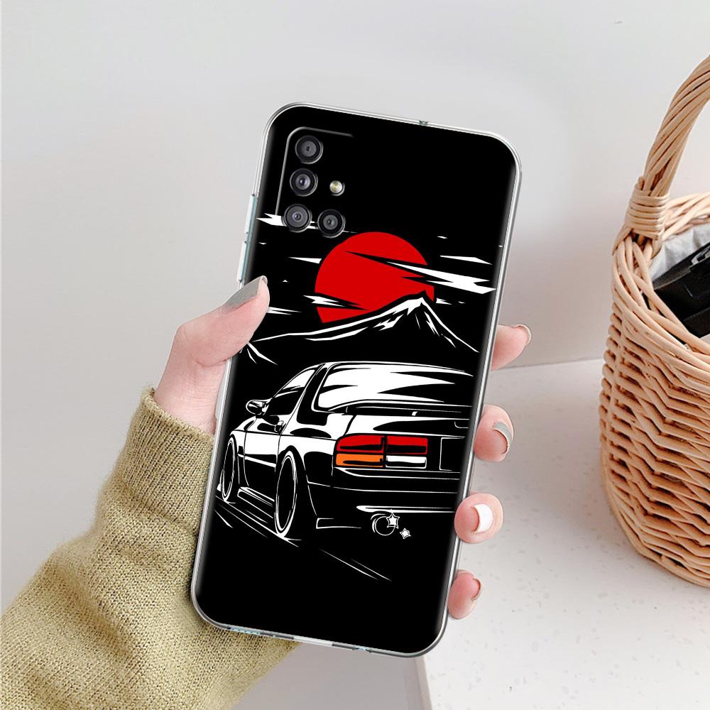 Case For Samsung A15 A13 A35 A55 A51 A71 A41 A31 A21S A03S A05 A17 A23 A25 A33 A53 A73 5G A07 4G Cover Japan JDM Sports Car