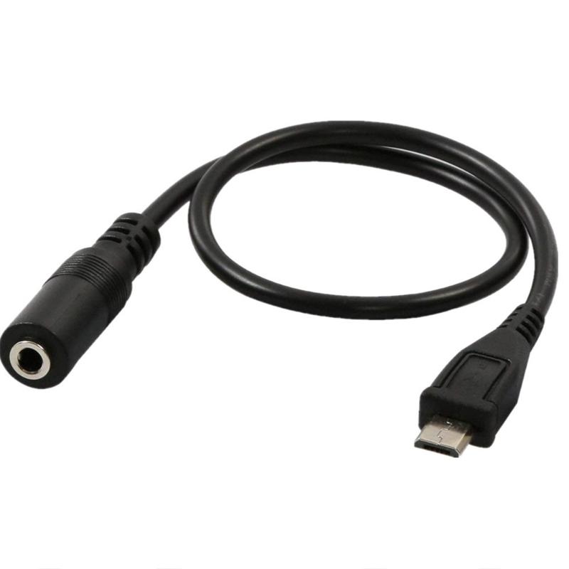 Micros USB 5P Adapter Cable 3.5mm Female Audios Cable Cord for Clip Mics Microphones Convert Adapter Wire