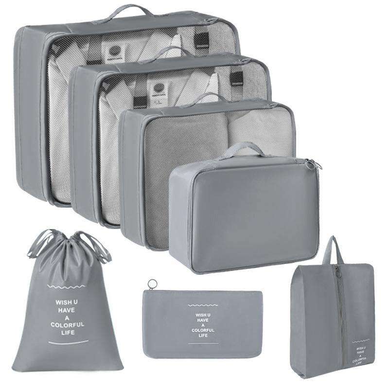6/7/8/9/10 Pcs Set Travel Organizer Storage Bags Suitcase Packing Cubes Set Cases Portable Luggage Clothes Shoe Tidy Pouch Folding