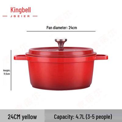 Jingbeier Enamel Non-stick Double-Handle Soup Pot