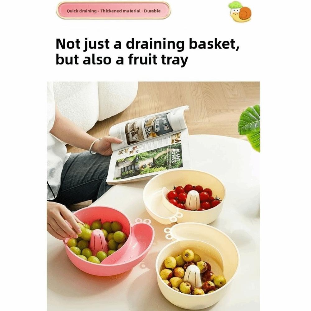 Snail Shape Vegetable Washer Portable Fruit Washing Basket New Drainer