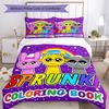 Juego de Ropa de Cama Sprunki de 3 Piezas Funda Nórdica con Cierre Incluye 1 Funda Nórdica y 2 Fundas de Almohada, Suave y Cómodo para Todas las Estaciones.