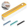 Wall Mounted Wrap Holder Plastic Dispenser with Slider Cutter, No-Drill Mount Magnetic Cutter Tool Cling Film Refillable Food for Kitchen Universal