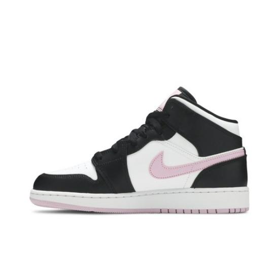 Air Jordan 1 Mid GS Bianco Rosa Artico Chiaro 555112-103