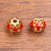 Stainless steel gold round enamel color isolation bead oil pendant