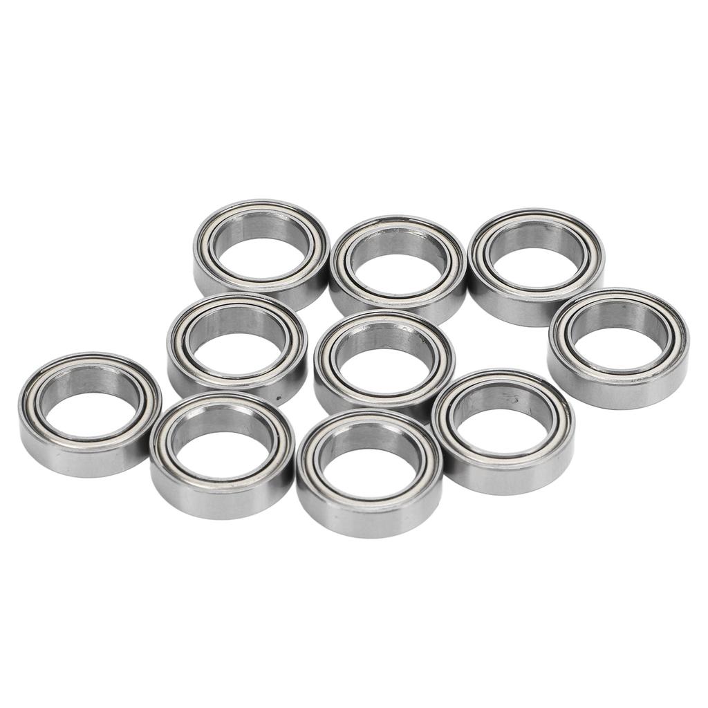 10PCS RC Ball Bearing Kit Steel Low Friction High Rotation Speed Silver Metal Shielded Ball Bearing for ZD Racing