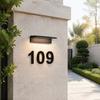 Decorative Address Numbers 3D House Number for Outside, Modern 0-9 Floating Numbers, Wall Mount Weather-proof Metal Sign Door, Mailbox,