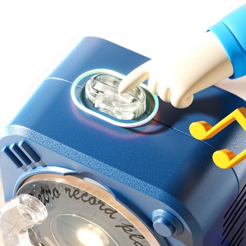 Mini Turntable Player Mini Voice Player Keychain Playbacks Feature Adjustable Volumes Knob For Daily Travel Use