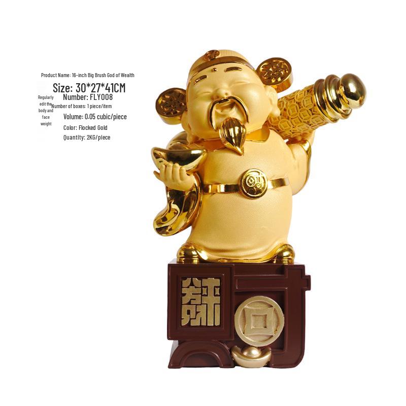 New Chinese Style God of Wealth Statue for Living Room Entrance