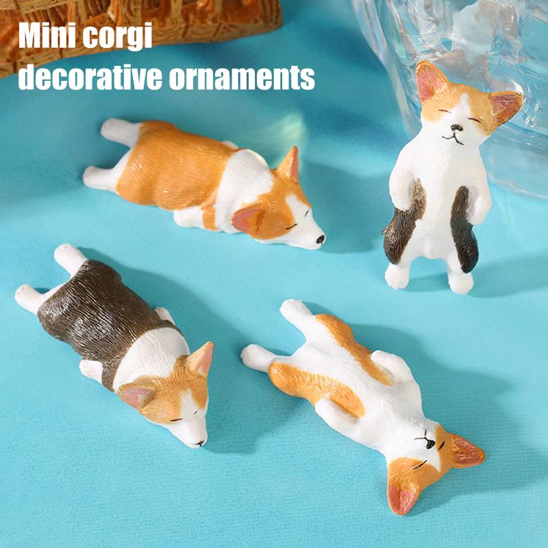Car Dashboard Dog Toys Accessories Decorate Mini Corgi Resin Doll Ornament Auto Interior Cute Puppy Gift Decorations