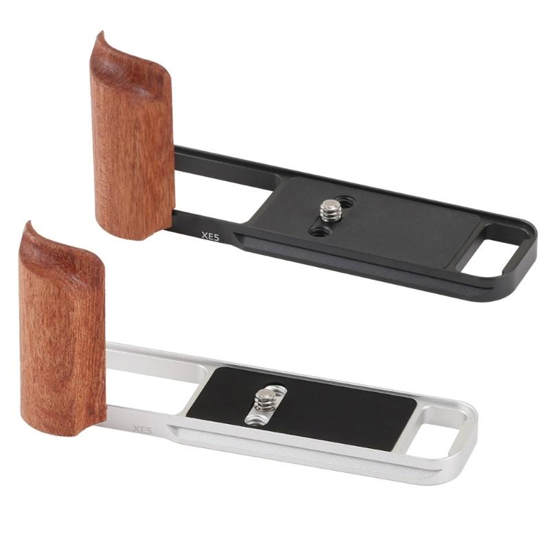 Aluminum Quick Release Plate Featuring Wood Grip and Fast Toolless Setups Secure Mounting for XE5 Photography