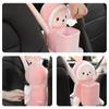 2 In1 Creative Cartoon Car Tissue Box Auto Seat Hanging Type Cute Plush Tissue Holder Armrest Box Plastic Storage Garbage