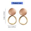 Trendy Round Khaki Dangle Earrings With Sturdy Alloy Construction Alloy Geometric Jewelry For Versatile Styling