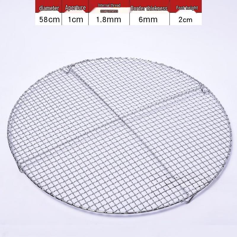 Kashicong Stainless Steel Round Grill Net with Legs