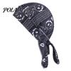 Pirate Hat, Adjustable Streamer Design Hip-hop Cap, Cashew Print Street Style Hat, Breathable Elastic Fabric Hip-Hop Outdoor Sports Hat