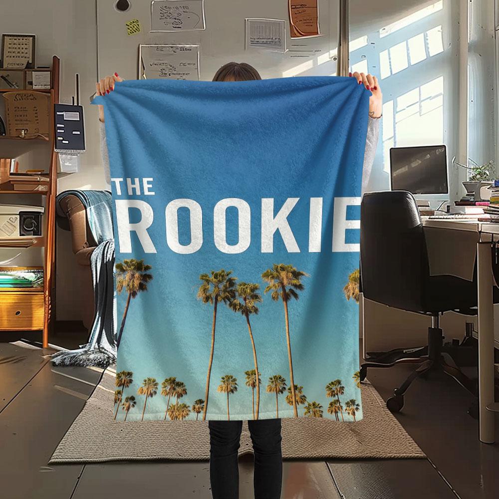 1PC THE ROOKIE Patterned Flannel Blanket Suitable For All Seasons for Home Decor Warmth and Comfort Gifts Holiday Present