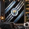 Wall Hanging Tapestry Manchester City Print Cloth for Living Room Bedroom Home Decor