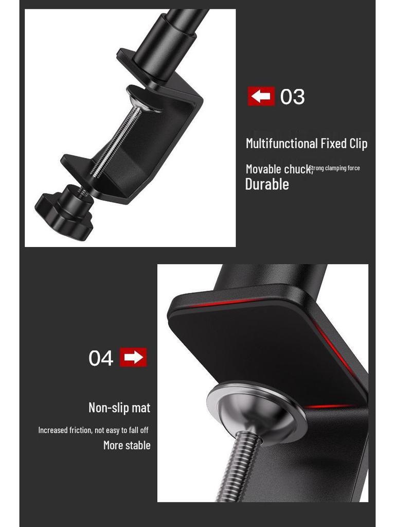 Photography Light Stand & Phone Holder for Desktop, Live Streaming, and Short Videos