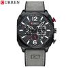 Curren 8398 Men's Multifunctional Leather Strap Calendar Watch
