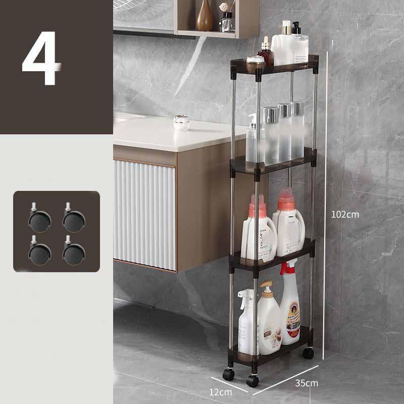 Raft mobil de depozitare Raft interspațial Raft de depozitare pentru bucătărie Raft de depozitare pentru baie Raft de depozitare pentru frigider Suport de finisare cu cusături laterale