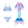 Ghnatygren Costume da Bagno a Coda di Sirena per Bambini Transfrontaliero Ragazze Coda di Sirena Colorata Costume da Bagno a Tre Pezzi