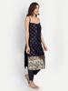 Women's Designer Party Wear Sleeveless Cotton Silk Salwar Kameez Kurta Pant Dupatta Set